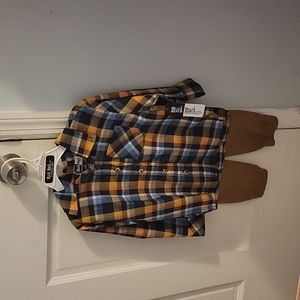 Boys 2 piece button down and khakis